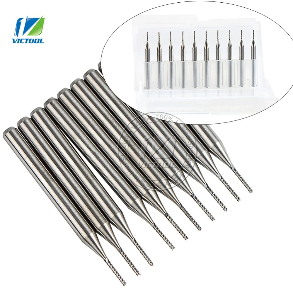 

Free Shipping 10pcs D0.8-6.0 mm PCB End Mills Carbide Tools CNC Cutting Bits Millinging Cutters Tools for Engraving Mill Machine