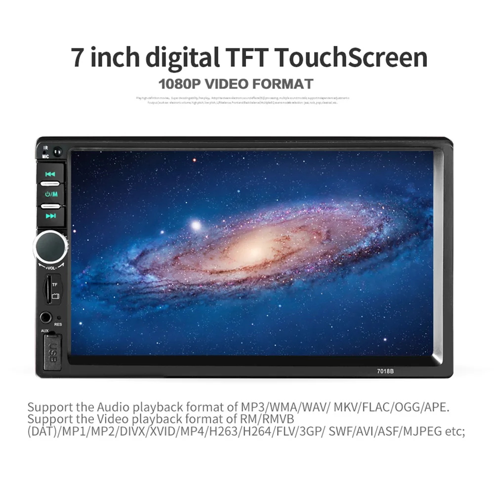 AIYIMA 7 &quotBluetooth Автомобильный MP5 плеер 1 Din мультимедийный видео TF AUX авто FM MP4 аудио