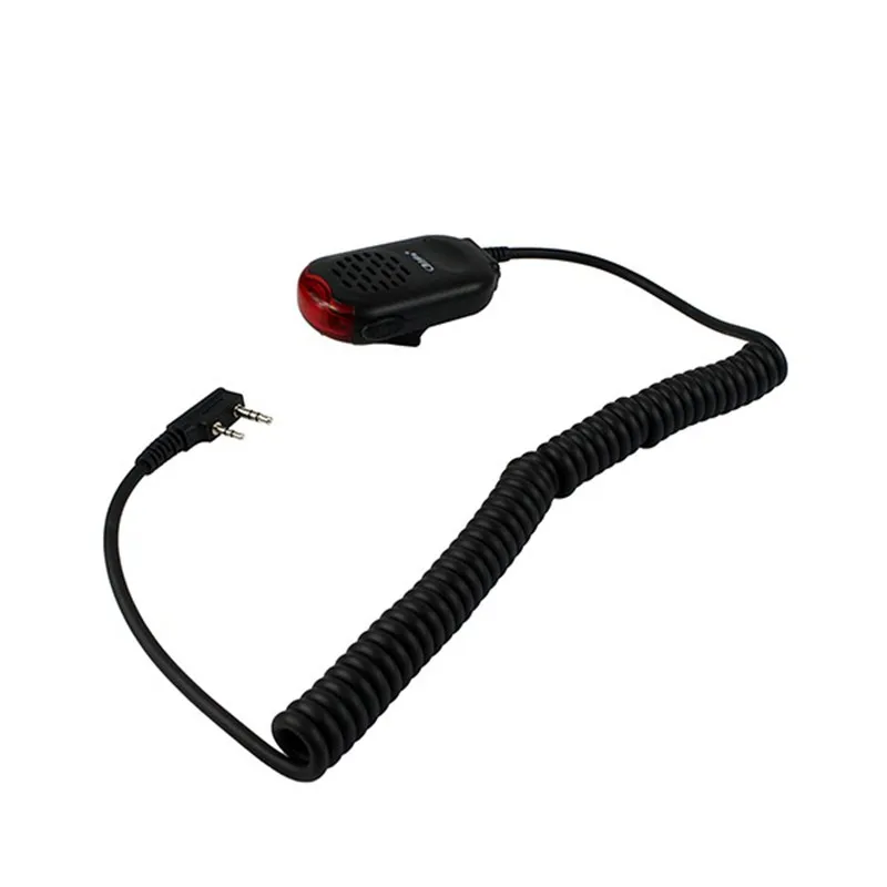 

2pcs NEW 2 Pin Light LED PTT Speaker Microphone for Baofeng UV-5R UV-82 888S WOUXUN KG-UV8D TYT Two Way Radio
