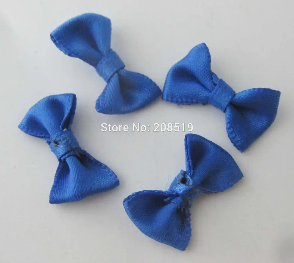 24 royal blue FZNNOK 25 цветов 20 мм* 12 мм Мини Луки ювелирные украшения 100 шт. атласная лента с бантом Шляпы, украшения - Цвет: 24 royal blue