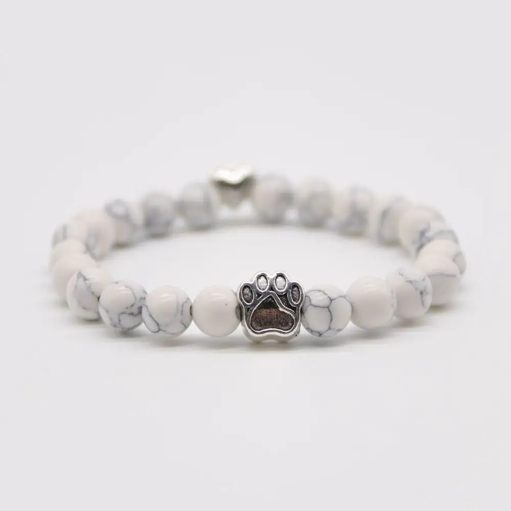 BLINGPAW Новый кошачья и собачья лапка бисер из полудрагоценного камня животного