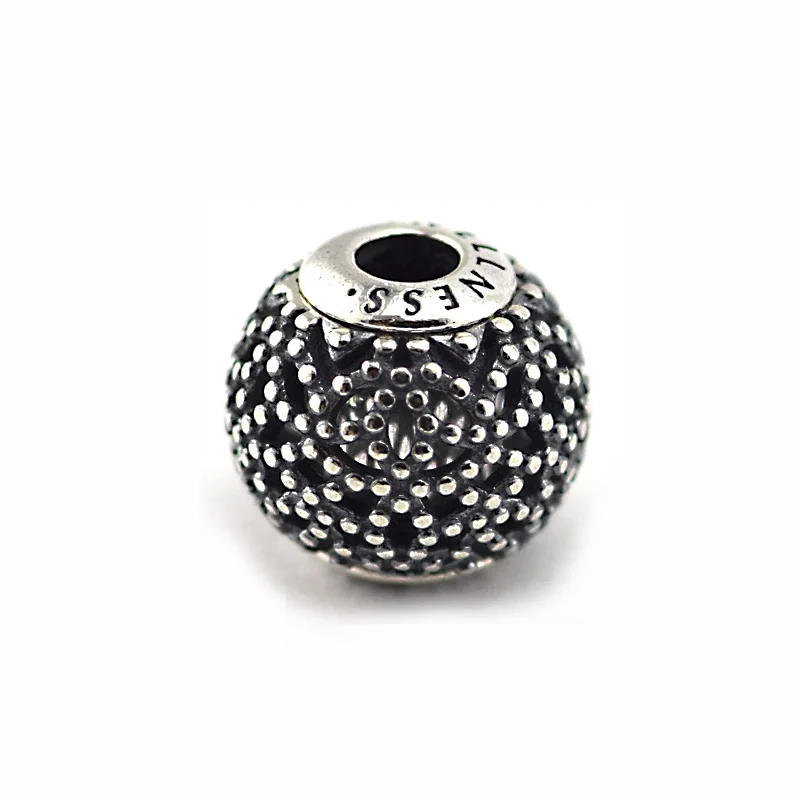 Подходит для браслетов Pandora Essence Wellness, серебряные бусины,, 925 пробы, серебряные амулеты, сделай сам, ювелирное изделие 09F011