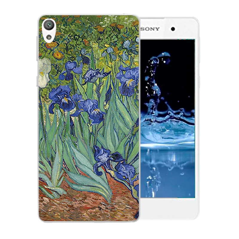 Мягкий силиконовый чехол с бантом Ван Гога для Sony Xperia E5 E 5 F3311 F3313 TPU Capa |