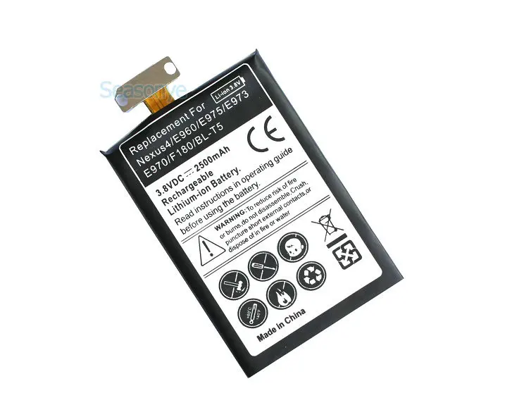 Seasonye 3 шт./лот 2500 мА/ч BL-T5 3.8VDC запасная батарея для LG Google Nexus4 Nexus 4 Optimus G E960 E970 E973 E975 F180