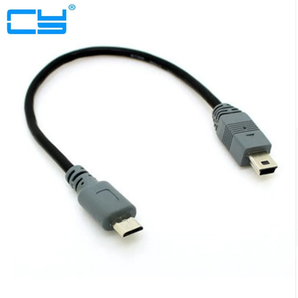 

Micro USB 2.0 Mini USB to the public data line copy line charging OTG contact line cable Connector For Mobile phone 20cm 1M/3FT