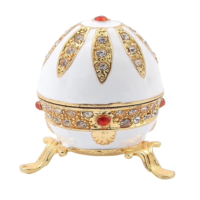 Флетчер бренд Красивый белый Россия Faberage яйца Стразы Украшения для ювелирных
