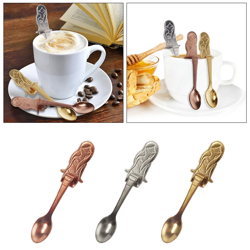 Чайная ложка русалка кофейные ложки с длинной ручкой подвесная чашка для сахара