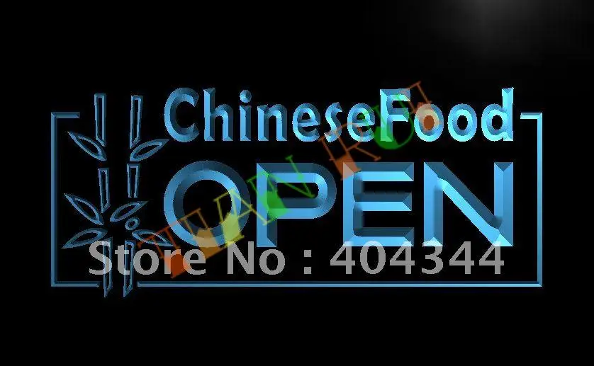 

LB013- OPEN Chinese Food Displays Cafe LED Neon Light Sign