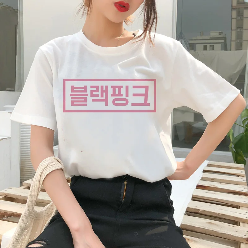 Blackpink Kill This Love Футболка Harajuku LISA JISOO JENNIE ROSE 90s мультяшная футболка женская модная футболка женская футболка Ullzang