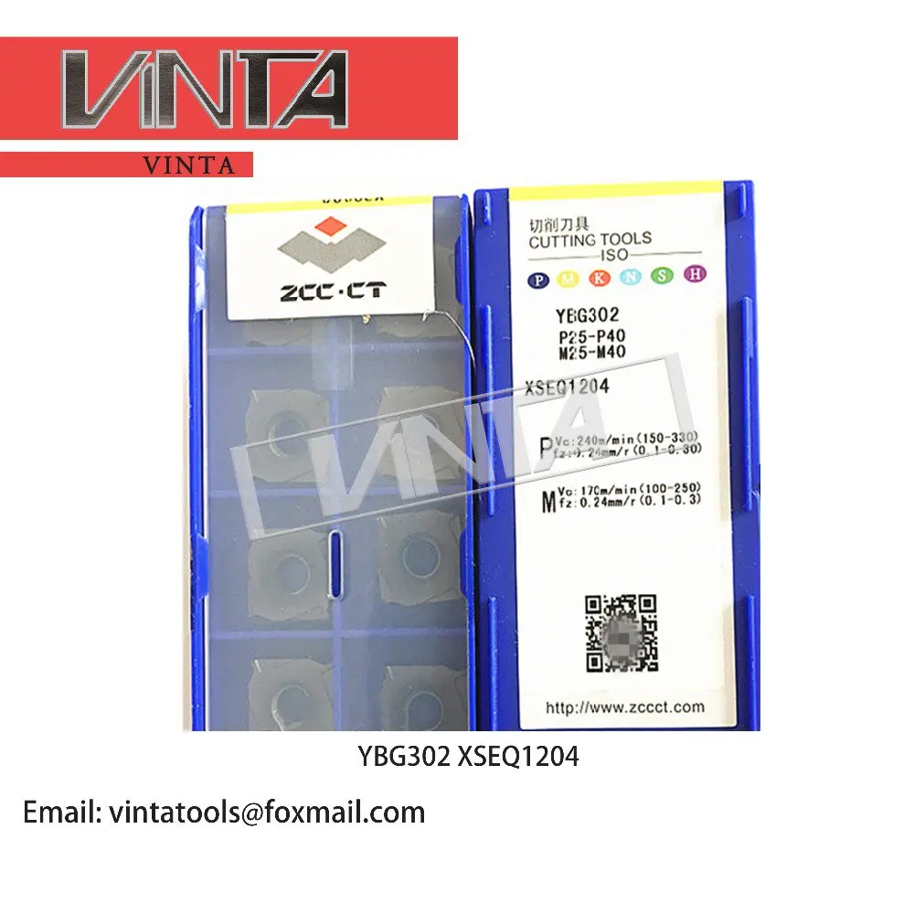 Freeshipping10 шт./коробка YBG302 XSEQ1202 XSEQ1203 XSEQ12T3 XSEQ1204 XSEQ12T4 карбидные фрезерные вставки с