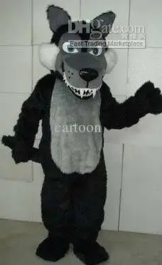 

New Adult Best Sale Lovely High Quality Ferocious Black Wolf Mascot Costume Christmas Fancy Dress Halloween Mascot Costume