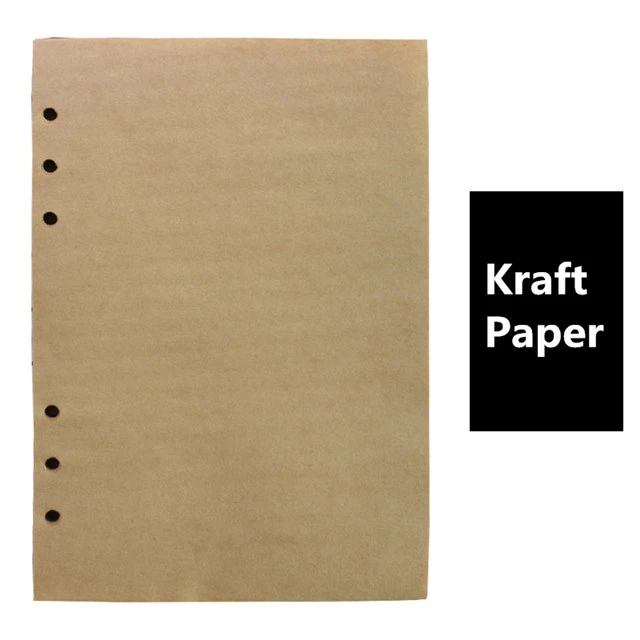 kraft A5 A6 Bullet Journal точечный блокнот наполнитель бумажная сетка линия Bland делать Еженедельный ежемесячный планировщик крафт внутренние страницы C15 D10 - Цвет: kraft