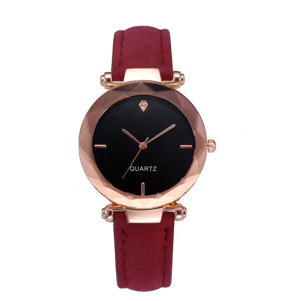 

Black New watch women Checkers Faux lady dress watch Casual Leather quartz-watch Analog wristwatch Gift 2018 Luxury Band OC0805