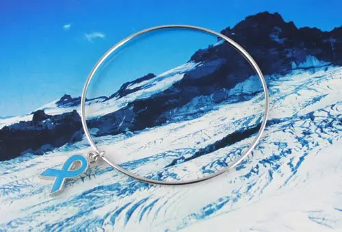

30PCS Blue Enamel Ribbon Charm Bangle Bracelet #20244