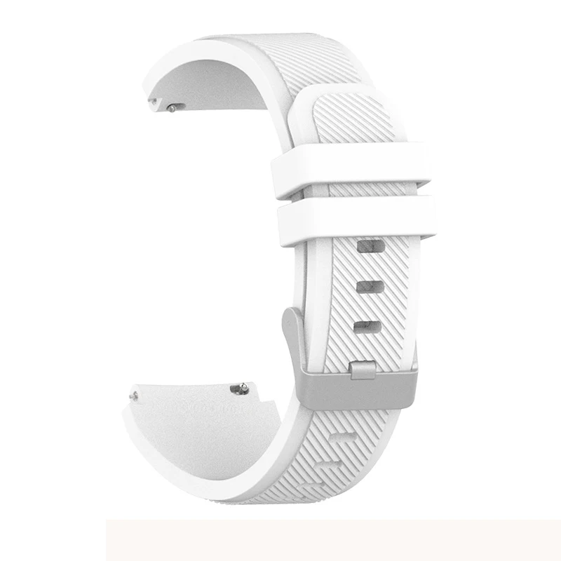 White 22 мм силикон браслетный ремешок для часов для Ticwatch Pro моющийся ремешок для Ticwatch Pro ремешок для samsung gear S3 huawei GT - Цвет: White