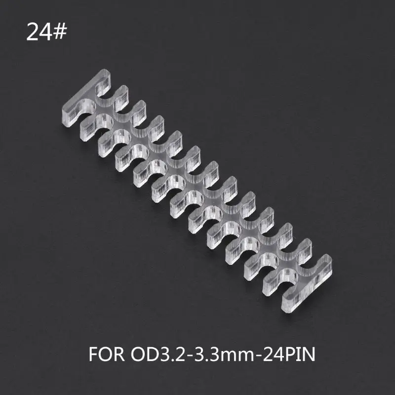 1 шт. новый акриловый открытый 4Pin 5Pin 6Pin 8Pin 24Pin кабель гребень для 2 мм рукава