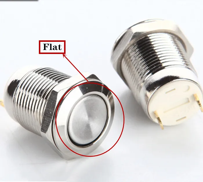 12Mm waterproof switch circular stainless steel metal power button car start horn speaker ring tone automatic reset | Обустройство