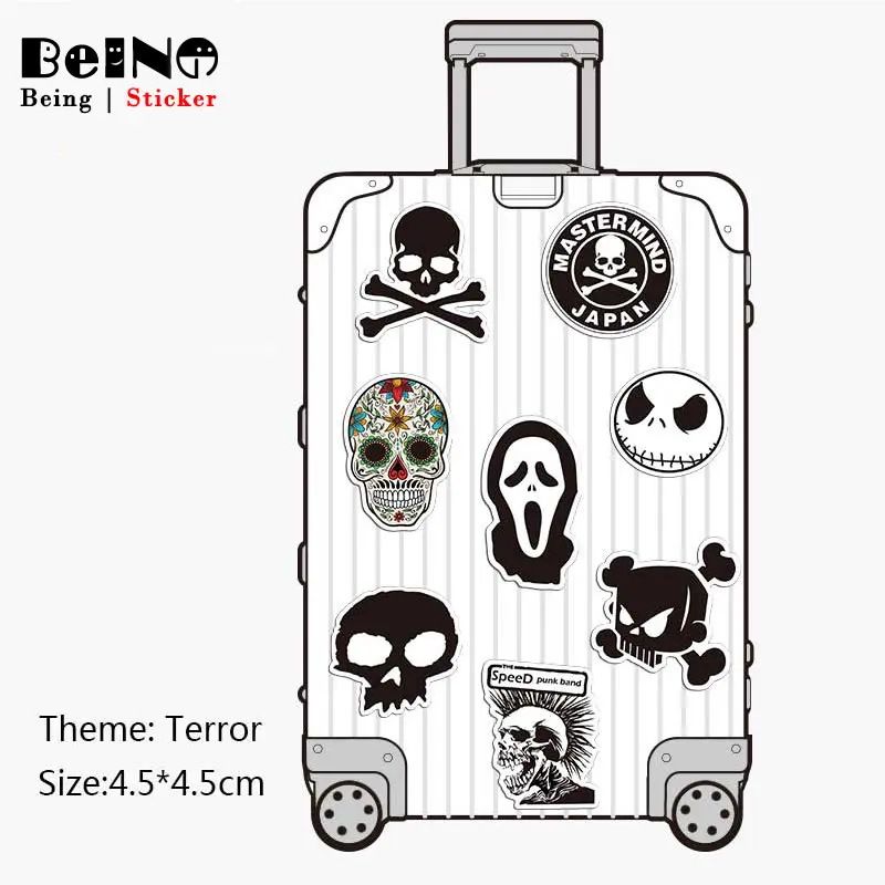 Призрак ужасов наклейка монстра Личность Прохладный водостойкий чемодан DIY