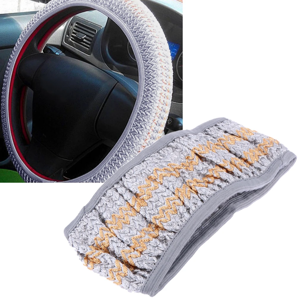 VODOOL DIY чехол рулевого колеса автомобиля Ice Silk диаметр 38 см защитные чехлы на руль