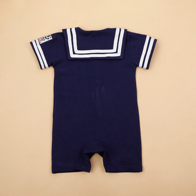 Весенний стиль комбинезонов для малышей 100% хлопок 2 стиля детская одежда темно-синий белый мальчик новорожденный пижама 1 шт. HB057 on.