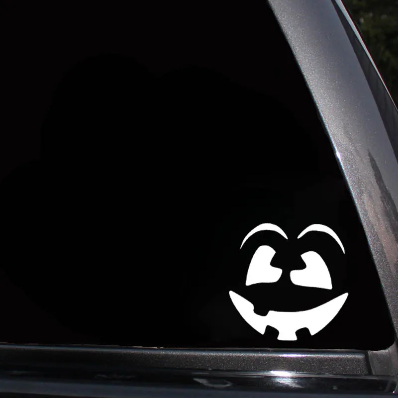 

YJZT 12.7CM*12.4CM Funny Face Vinyl Decal Personality Car Sticker Black/Silver C3-0430