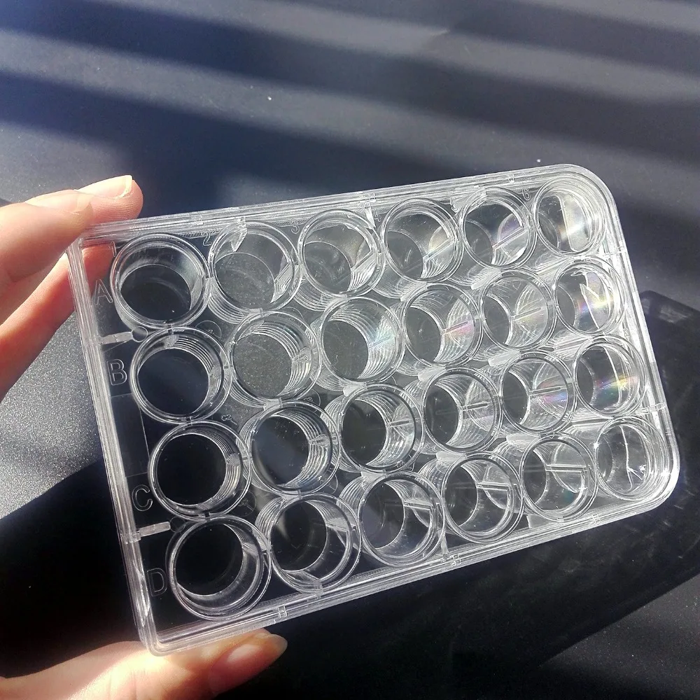 5 шт. Одноразовая чашка Петри с 24 отверстиями блюдо бактериальной культуры посуда