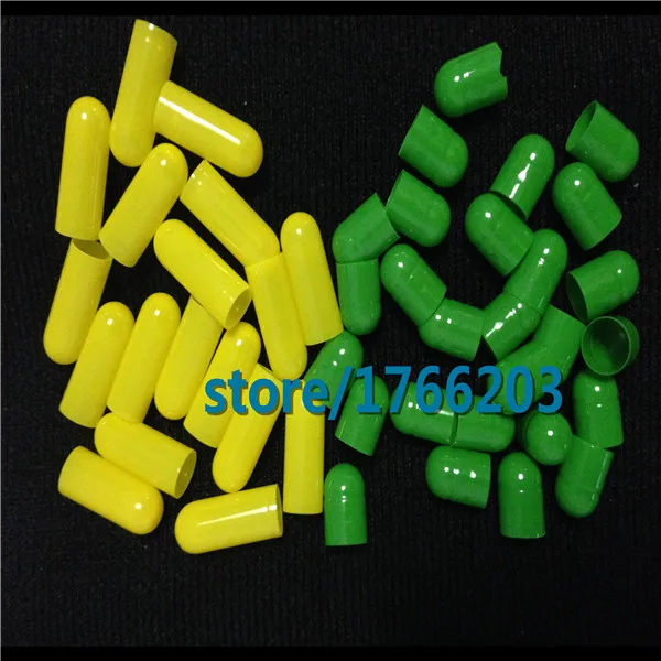 

0# 500pcs,green/Yellow colored capsule,empty gelatin capsules sizes 0 (joined or seperated capsule available!)