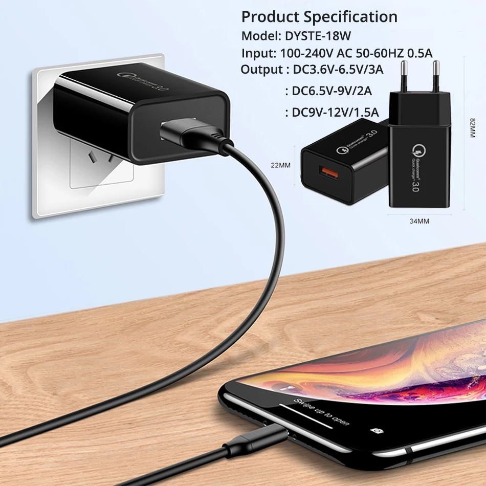 Сетевое зарядное устройство для телефонов 18 Вт USB евровилка | Мобильные телефоны