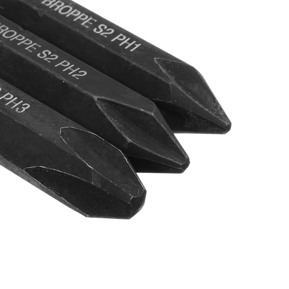 Broppe 3 шт. PH1 PH2 PH3 крестоударный Электрический магнитный S2 Набор отверток 8 мм