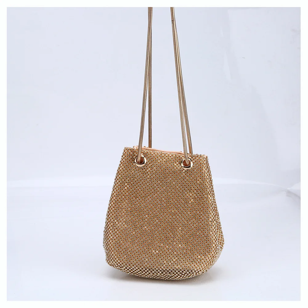 Hand-held dinner bags cross-border diamond evening bucket drill clutch multifunctional | Багаж и сумки