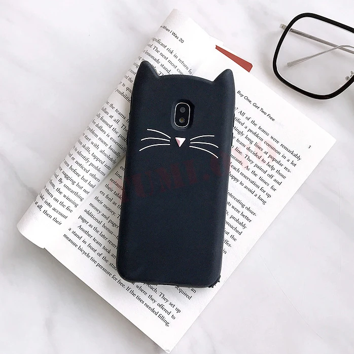 Милые 3D Кот силиконовый чехол для samsung Galaxy A8 S8 S9 плюс S6 S7 край S5 A3 A5 a7 J1 J3 J5 J7 чехлы