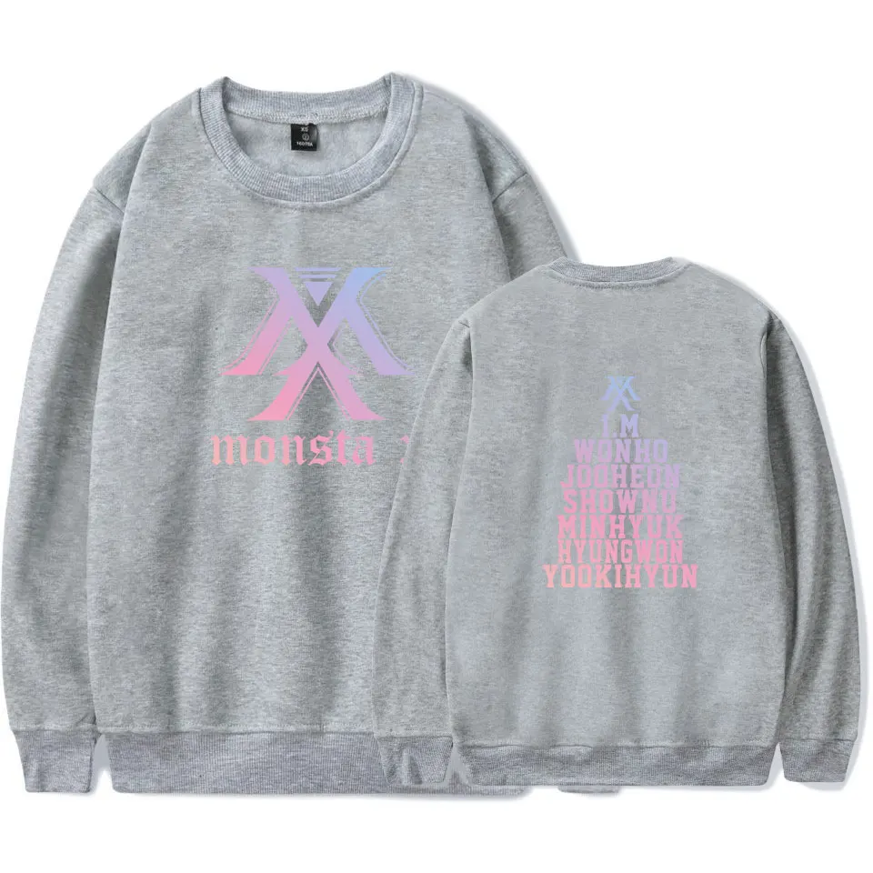 Новинка Повседневная Толстовка Унисекс Kpop Home MONSTA X с логотипом толстовка женская