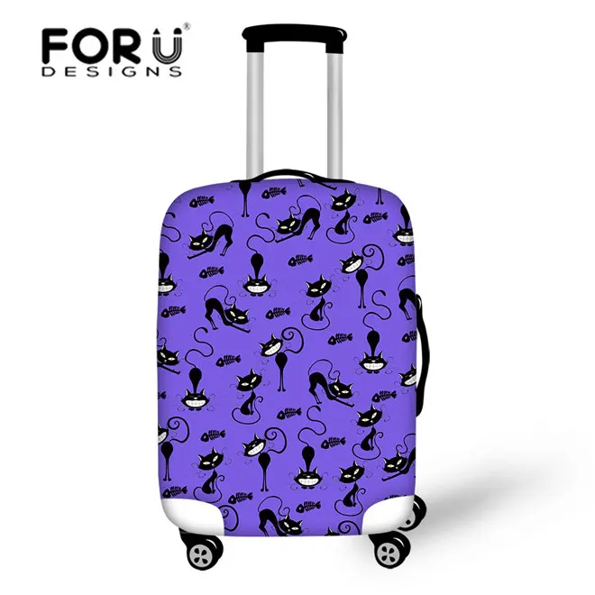 CC3419L FORUDESIGNS/чехол с черной кошкой, эластичный чехол для багажа, защитный чехол, Эластичный Защитный чехол для тележки, чехол для 18-30 дюймов - Цвет: CC3419L