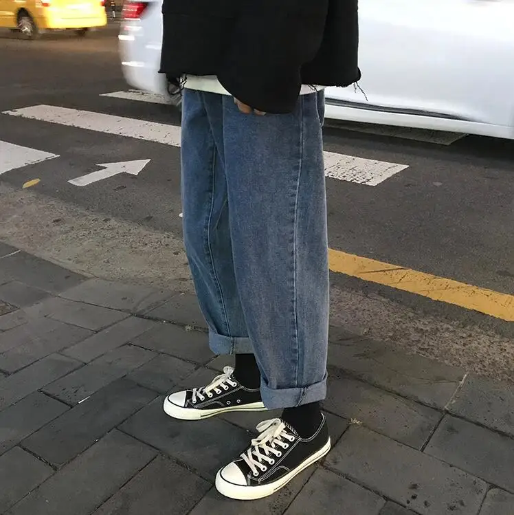 Новинка 2019 весенние классические мужские джинсы дизайнерские свободные ретро