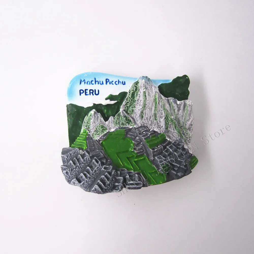 Peru Machu Picchu страна сувенир магнит на холодильник ручная роспись 3D смолы холодильник магнитная наклейка украшение дома аксессуары
