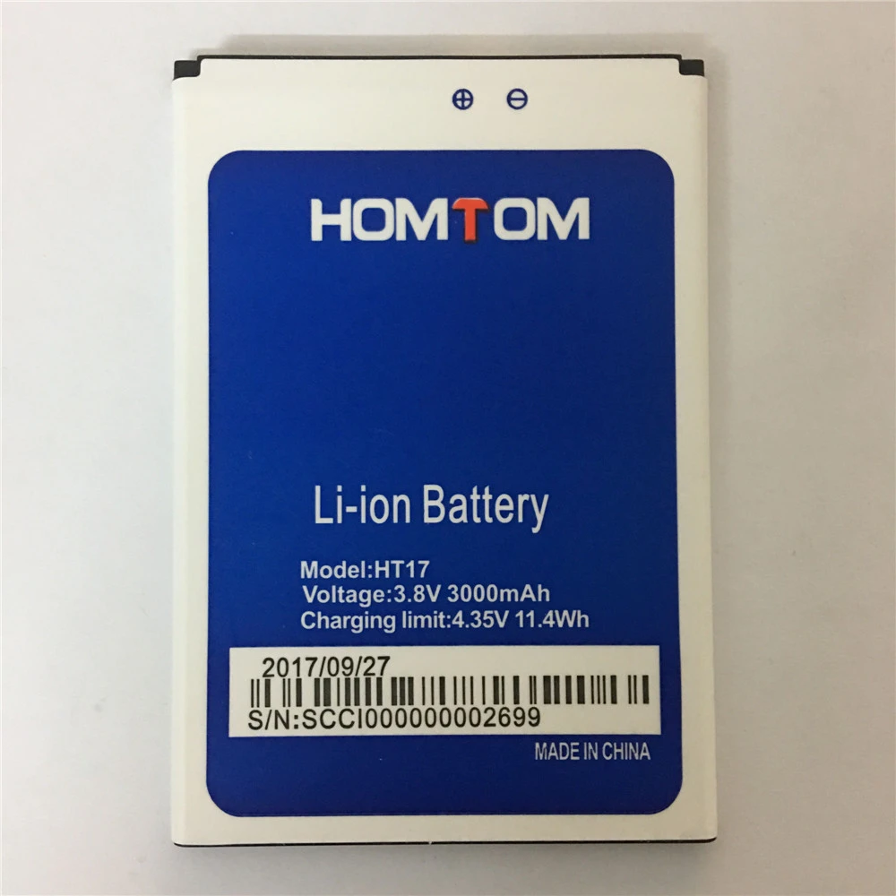 Новая батарея для HOMTOM HT17 Pro Bateria Аккумулятор 3000 мАч Замена батареи сотового