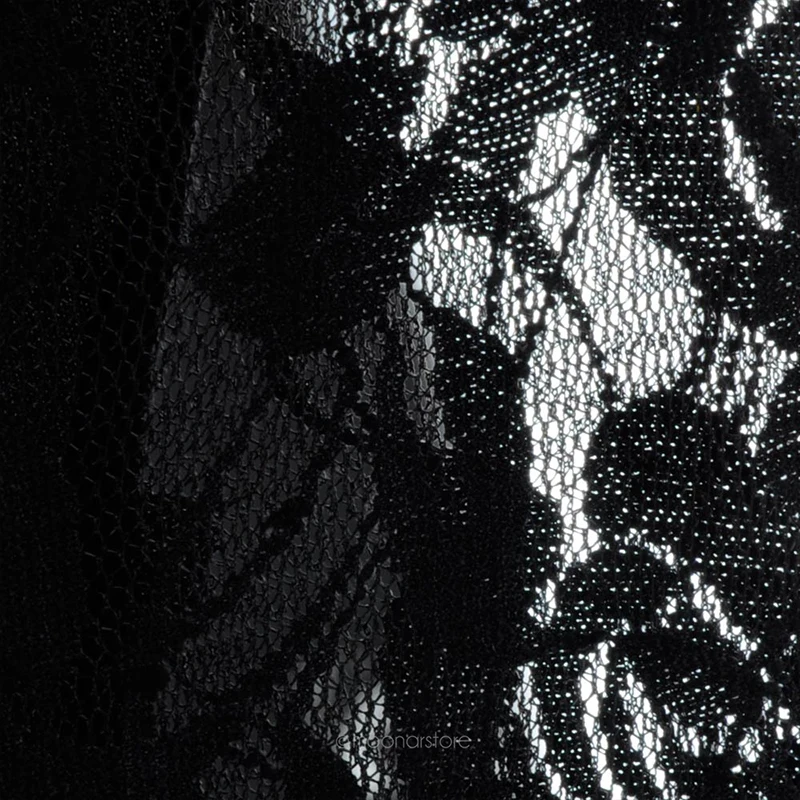 Женское кружевное платье черное облегающее длинное в стиле петчворк с открытой