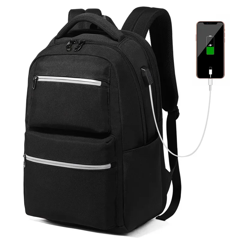 Мужские рюкзаки с защитой от кражи, usb зарядка, школьные сумки для подростков, мальчиков, большой емкости, 16 дюймов, рюкзак для ноутбука, мужской рюкзак для путешествий - Цвет: Черный