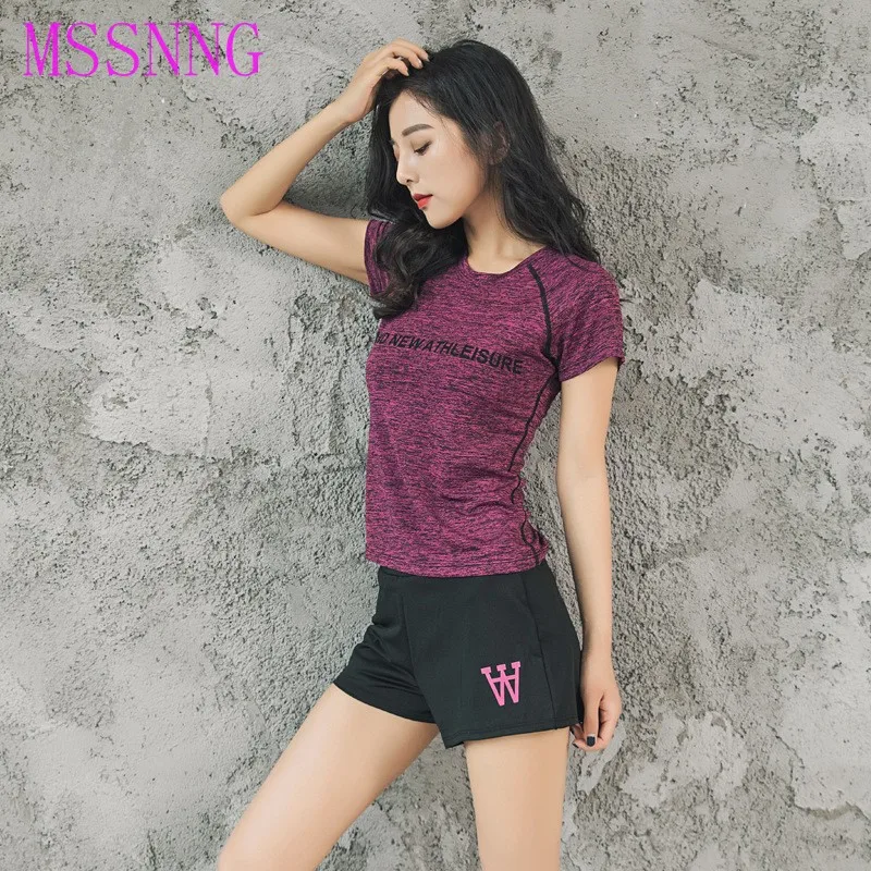 MSSNNG 4 Pieces Summer High Quality Yoga Sets Ropa Deportiva Mujer Gym Fitness Clothing Sports Wear for Women Running Suits |