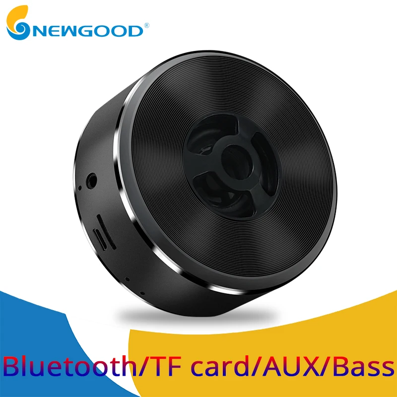 

Металлическая Bluetooth-колонка с басами, Беспроводная портативная Bluetooth-колонка, s TF-карта, AUX mp3-плеер, музыкальная колонка, громкая связь