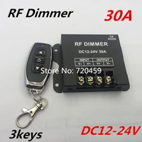 2pcs rf dimmer 3key dc12 24v 30a single channel led dimmer controller for 5050 3528 single color strip lights