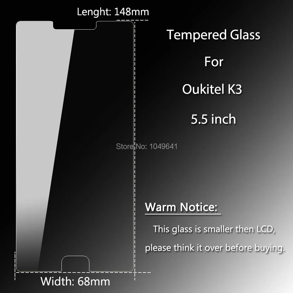 Защитная пленка для экрана Oukitel K3 из закаленного стекла 9H 2.5D Взрывозащищенная