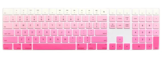 Pink Новая волшебная клавиатура с цифровой клавиатурой MQ052LL/A A1843 Мягкая силиконовая оболочка Крышка клавиатуры для Клавиатура Apple Magic - Цвет: Pink