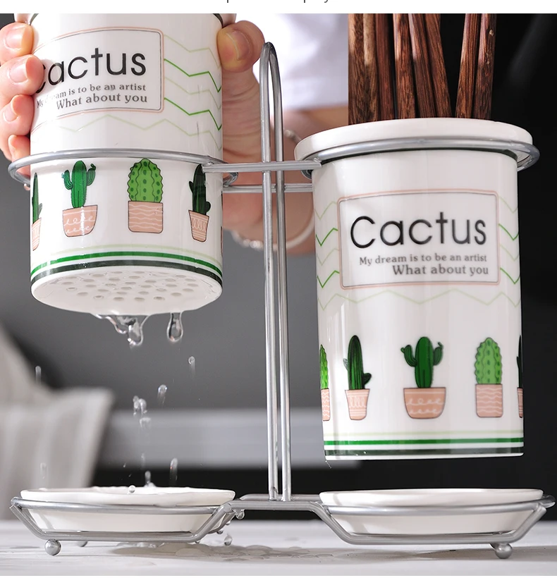 Керамическая ложка вилка нож палочки для еды кухонный Органайзер посуда в