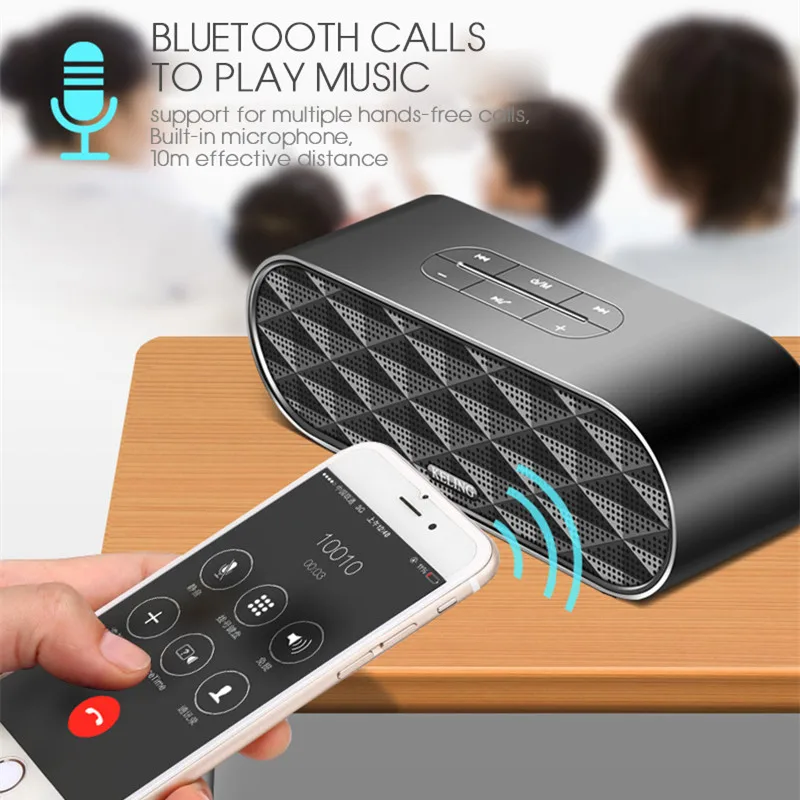 Subwoofer Bluetooth Speaker Dual Bass Wireless Stereo Altavoz Metal Column Soundbar Support TF Handsfree Mic for Phone Computer |