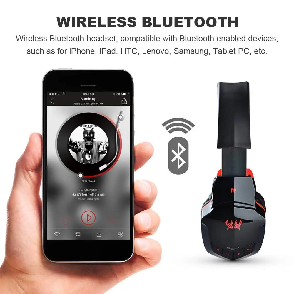 FELYBY B3505 Беспроводная Bluetooth стерео игровая гарнитура с USB разъемом 3 5 мм микрофоном
