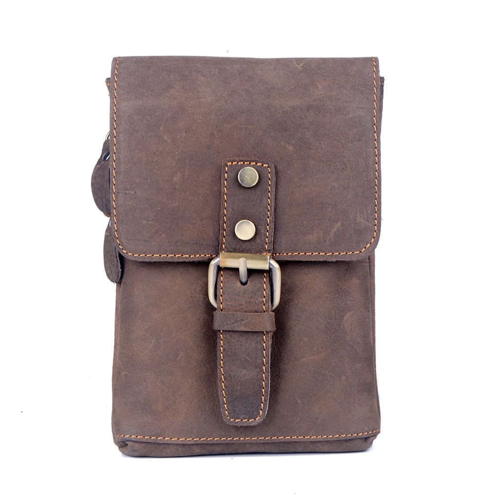 2016 Распродажа! натуральный натуральная кожа мужская сумка-мессенджер crazy horse