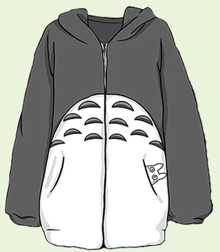 Totoro hoodie Толстовка «Мой сосед Тоторо»; костюм «Тоторо» для косплея; аниме; толстовки; куртка - Цвет: Totoro hoodie