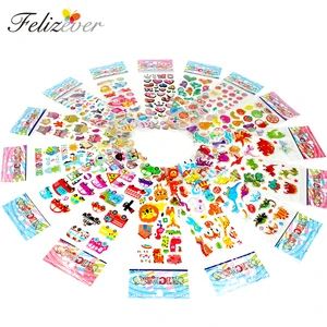 На ногти, 24 листа, с рисунками из мультфильмов Новинка 3D многоразовые пухлые наклейки для девочки; Дети вечерние поставки День рождения вечерние свадебные сувениры Лечить сумка наполнители