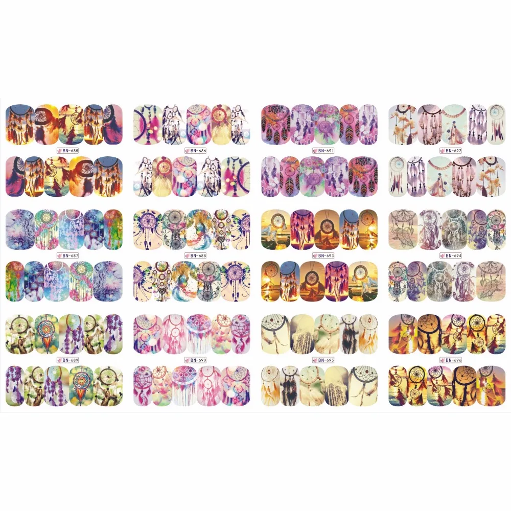 12 упак./лот переводка NAIL ART наклейки на ногти полное покрытие Индиана родной